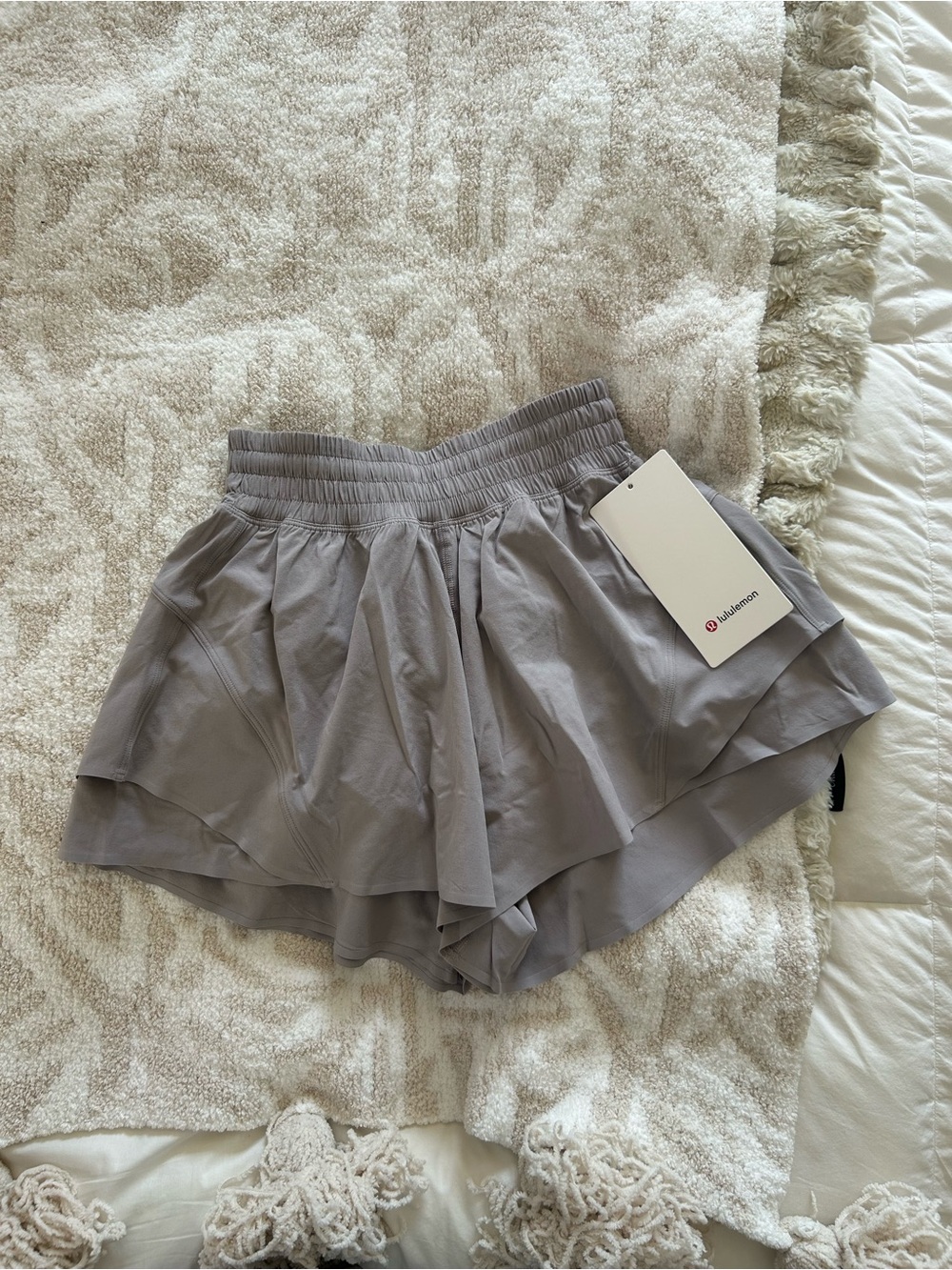 lululemon athletica Light Gray Layered Athletic Shorts